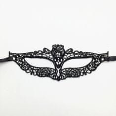 Korbi Črna čipkasta maska za oči - eleganten dodatek