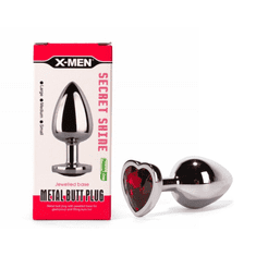 X-MEN ANALNI ČEP X-MEN Secret Shine Heart Red (M)
