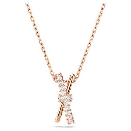 Swarovski Brezčasna bronasta ogrlica s kristali Hyperbola 5689788