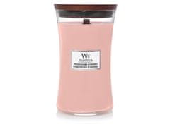 Woodwick Dišeča sveča z lesenim krakom Pressed Blooms & Patchouli 609 g
