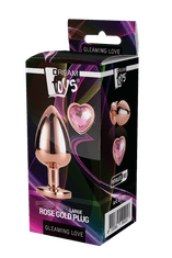 Dreamtoys ANALNI ČEP Gleaming Love Rose Gold Large
