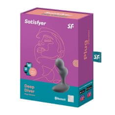 Satisfyer Anal Toys VIBRACIJSKI ANALNI ČEP Satisfyer Deep Diver App Grey