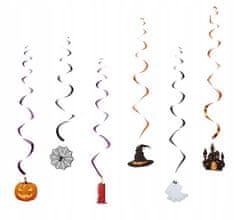 Korbi Halloween Stropna Dekoracija 6 Kos - Spiralne Girlande