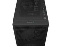 DEEPCOOL CH360 Digital računalniško ohišje, Micro-ATX, ARGB, LCD, kaljeno steklo, črno (R-CH360-BKAPE3D-G-1)