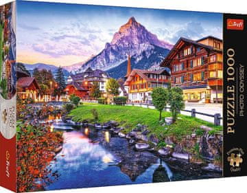Trefl Puzzle Premium Plus Photo Odyssey: Alpsko mesto v Švici 1000 kosov