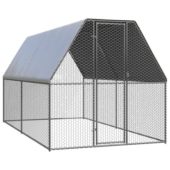shumee vidaXL Kokošnjak 2x4x2 m pocinkano jeklo