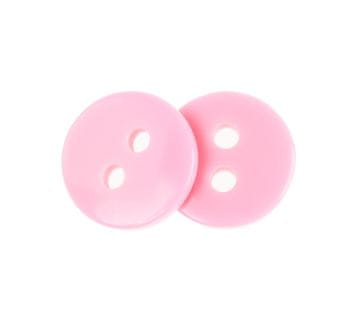 Gumb - set 6 gumbov - premer 10 mm, roza