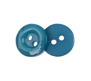 Gumb - komplet 6 gumbov - premer 10 mm, modri - svetleči
