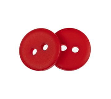 Gumb - komplet 6 gumbov - premer 13 mm, rdeč