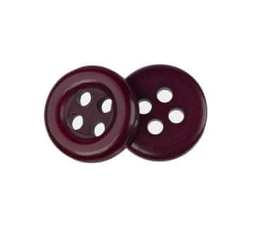 Gumb - komplet 6 gumbov - premer 10 mm, bordo barve