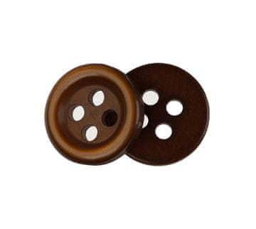 Gumb - set 6 gumbov - premer 10 mm - rjav