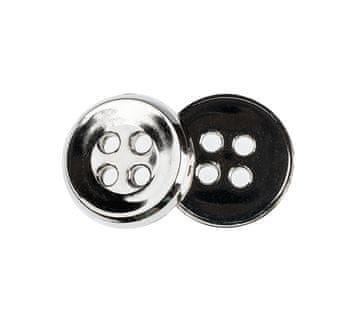 Gumb - set 6 gumbov - premer 13 mm, srebrn