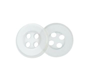 Gumb - komplet 6 kosov - premer 10 mm - prozoren