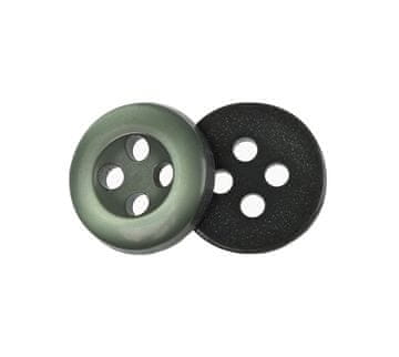 Gumb - komplet 6 gumbov - premer 10 mm, zeleni sijajni