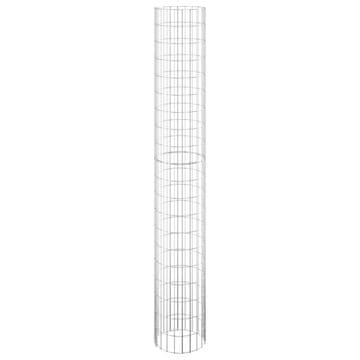 Vidaxl Okrogel gabion pocinkano jeklo Ø30x200 cm