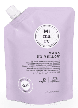 Mimare No-Yellow maska z bambusovim ogljem za blond in posvetljene lase (200ml)