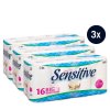 RotoCart Sensitive toaletni papir 3-slojni, 200 listov, čista celuloza - 3 x 16 rolic