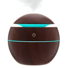 MG Ultrasonic RGB mini aroma difuzor 200ml, temnorjav