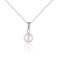 JwL Luxury Pearls Elegantna ogrlica z morskim biserom in kristali JL0658 (verižica, obesek)