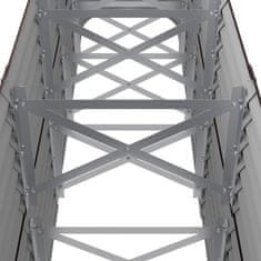 Vidaxl Visoka greda iz prašno premazanega jekla 224x40x68 cm rjava