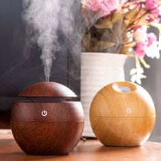 MG Ultrasonic RGB mini aroma difuzor 200ml, temnorjav