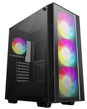 DEEPCOOL Matrexx 55 Mesh V4 C računalniško ohišje, ATX, ARGB, kaljeno steklo, črno (R-MATREXX55-BCADA4-G-4)