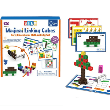 CAB Toys Čarobne povezovalne kocke 130 kos set