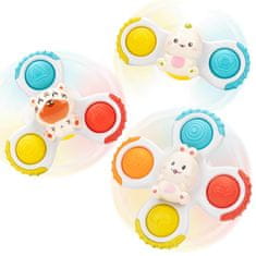 CAB Toys Otroška vrtavka s priseskom 3 kosi