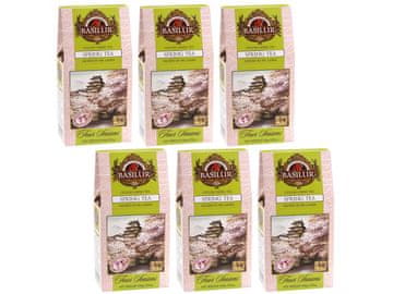 Basilur BASILUR Spring Tea Čaj iz zelenih listov z dodatkom arome ananasa, češnje, cvetače in češnje 100 g