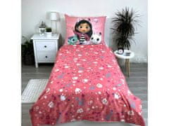 DreamWorks Gabby's Dollhouse Posteljni set, bombažna posteljnina z zadrgo 140x200 cm, Oeko-Tex