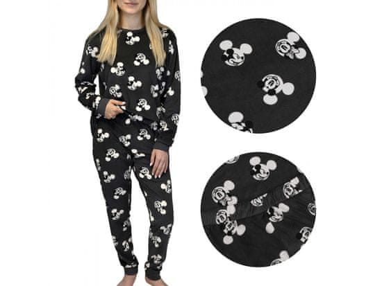 Disney DISNEY Mickey Mouse Grafitna ženska pižama z dolgimi rokavi, velur, plus size