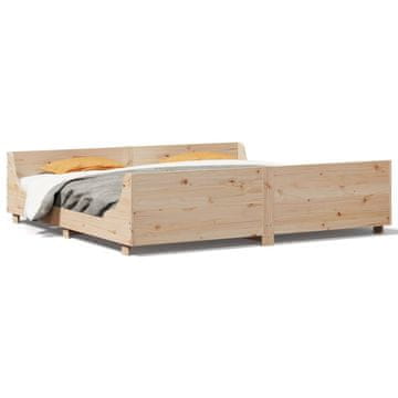 Vidaxl Posteljni okvir brez vzmetnice 200x200 cm trdna borovina