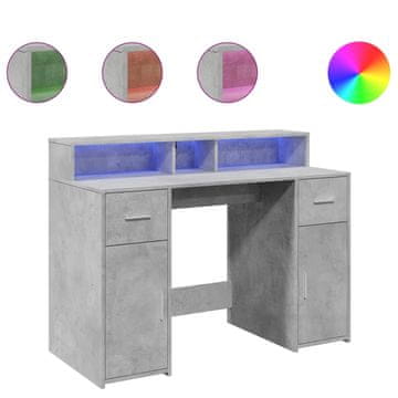Vidaxl Desk Betonsko siva 120 x 55 x 91 cm Engineered wood