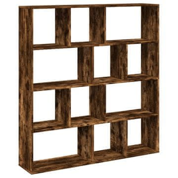 Vidaxl Knjižna omara dimljeni hrast 132x29x141,5 cm inženirski les
