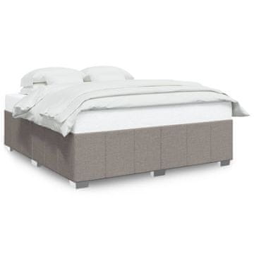 Vidaxl Posteljni okvir brez vzmetnice taupe 200x200 cm blago