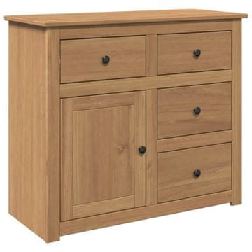 Vidaxl Komoda s predali PANAMA 93x40x80 cm trdna borovina
