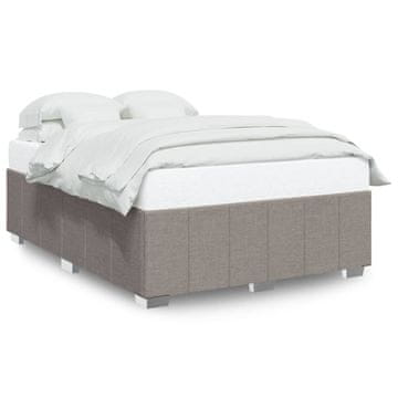 Vidaxl Posteljni okvir brez vzmetnice taupe 140x190 cm blago