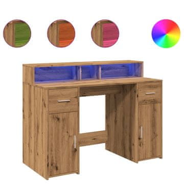 Vidaxl Miza Artisan hrast 120 x 55 x 91 cm Inženirski les