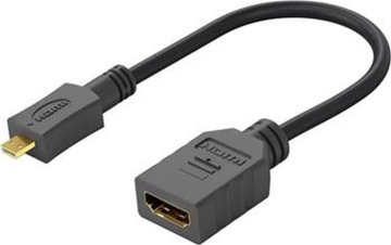 PremiumCord Adapter Flexi HDMI tip A ženska - mikro HDMI tip D moški za prilagodljivo povezavo