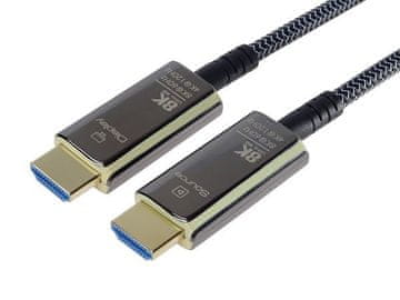 PremiumCord Ultra High Speed HDMI 2.1 optični kabel 8K@60Hz, pozlačen 10 m