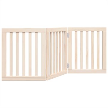 Vidaxl Zložljiva pasja vrata s 3 deli 150 cm topolov les