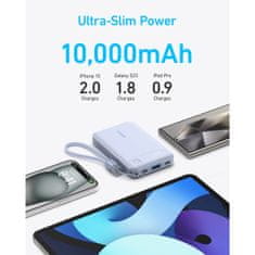 Anker Powerbank 10000 mAh, 22,5W s priloženim USB-C kablom, črn