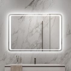 S6 Steklarstvo Šest LED ogledalo S64D, 80x60cm, LED kopalniško ogledalo, 3 barve led, antifog