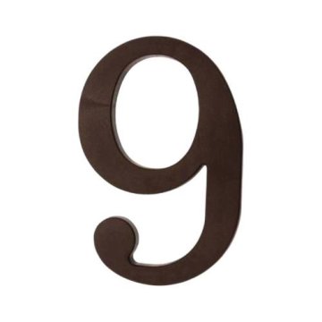 Walteco Številka "9", 180 mm, rjava plastika