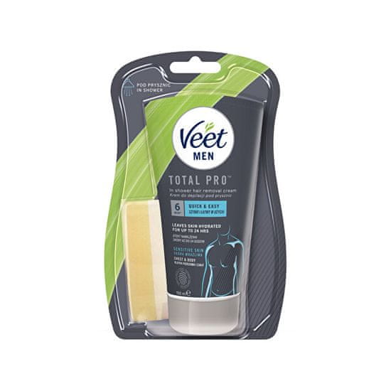 Veet Moška krema za tuširanje Silk & Fresh za tuširanje za občutljivo kožo 150 ml