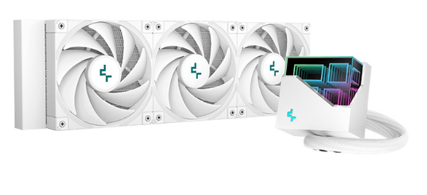  DeepCool LT720 WH AIO Liquid Cooler za tekočinsko hlajenje, 360 mm, RGB, bel