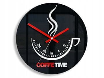 shumee ČRNA STENSKA URA COFFEE TIME II