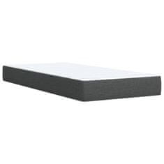 Vidaxl Box spring postelja z vzmetnico temno siva 100x200 cm blago