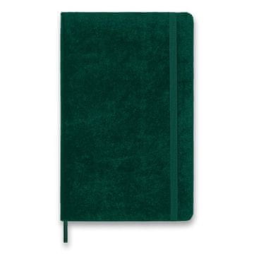 Moleskine Zapisnik Velvet - trde platnice, L, z linijami - zelen