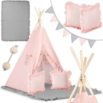 shumee Teepee šotor za otroke NK-406 Nukido - svetlo roza